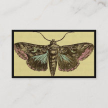 Vintage Moth Customisable Business Card