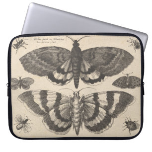 Vintage Moth Lepidoptera Laptop Sleeve