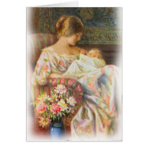 Vintage Mother and Baby Card