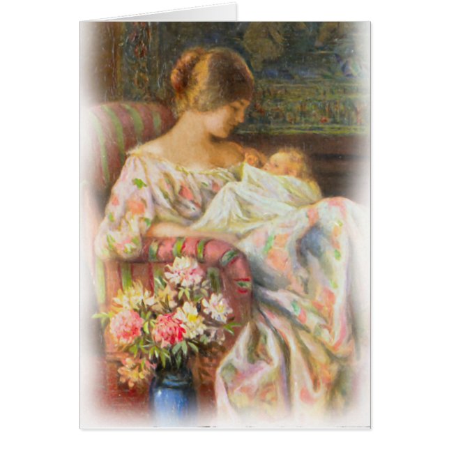 Vintage Mother and Baby Card (Front)