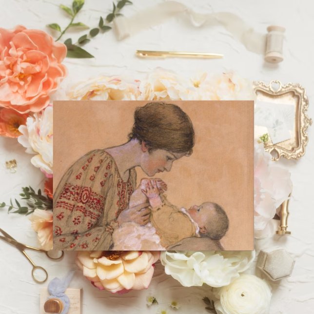 Vintage Mother and Baby Mother's Day Card (Creator Uploaded)