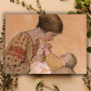 Vintage Mother and Baby Mother's Day Card