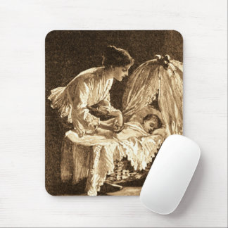 Vintage Mother and Baby Mouse Mat