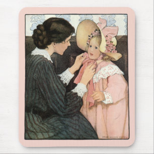 Vintage Mother and Child by Jessie Willcox Smith Mouse Mat