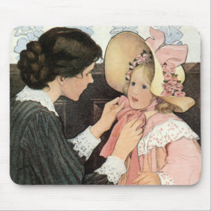 Vintage Mother and Child by Jessie Willcox Smith Mouse Mat