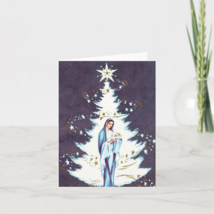 Vintage Mother and Child Christmas Card