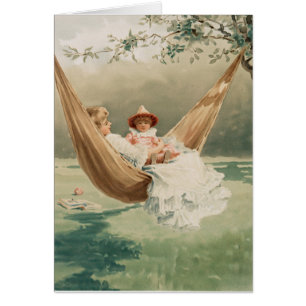Vintage Mother and child in Hammock Mothers Day