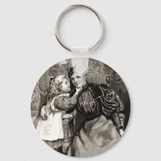 Vintage Mother and Daughter Key Ring (Front)
