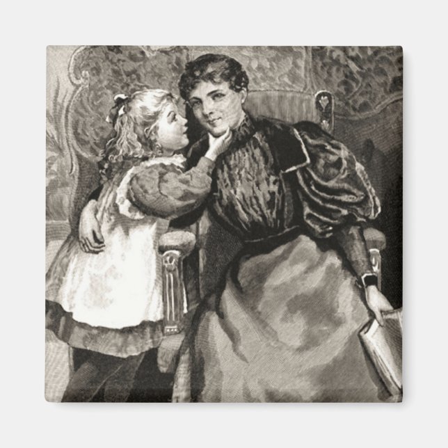 Vintage Mother and Daughter Magnet (Front)