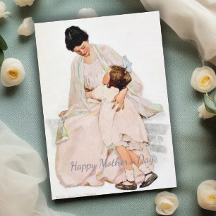 Vintage Mother and Daughter Mother's Day Card