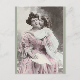 Vintage Mother And Daughter Postcard