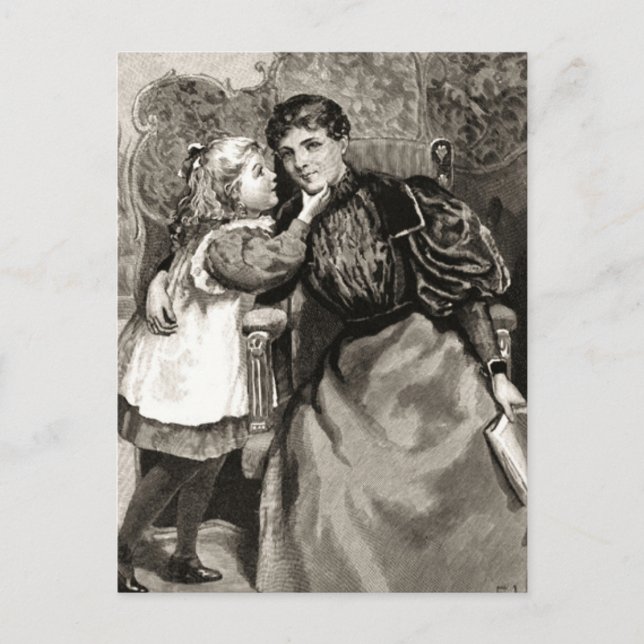 Vintage Mother and Daughter Postcard (Front)
