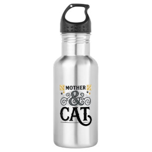 Vintage Mother Cat Shirt Design for Cat Moms_1 532 Ml Water Bottle