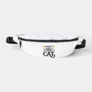 Vintage Mother Cat Shirt Design for Cat Moms_1 Bum Bags
