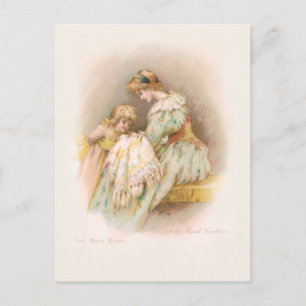 Vintage Mother, Child and New Baby Holiday Postcard
