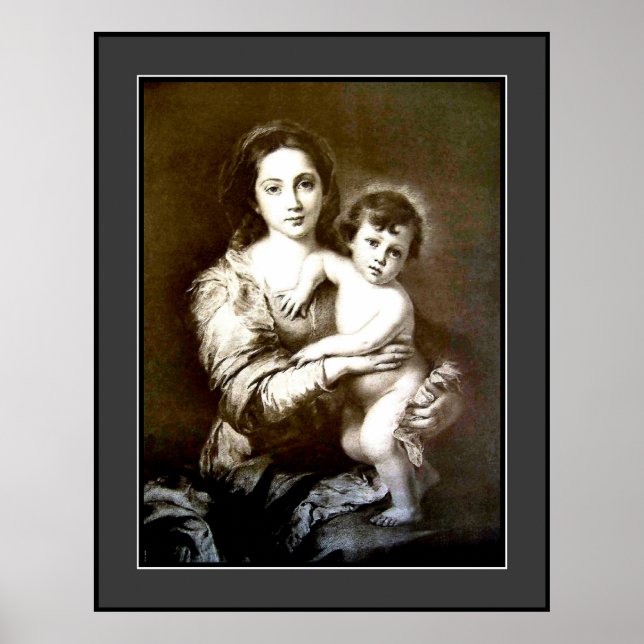 Vintage Mother & Child - Large Poster (Front)