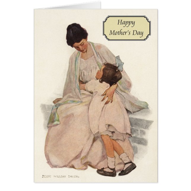 Vintage Mother + Daughter by Jessie Willcox Smith (Front)