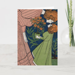 Vintage Mother & Daughter Mother's Day  Card