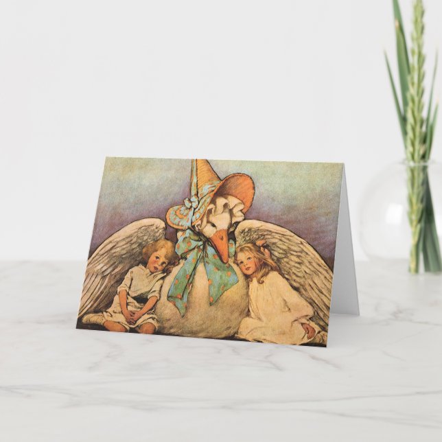 Vintage Mother Goose Children Jessie Willcox Smith Card (Front)