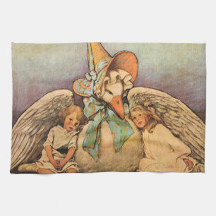 Vintage Mother Goose Children Jessie Willcox Smith Tea Towel