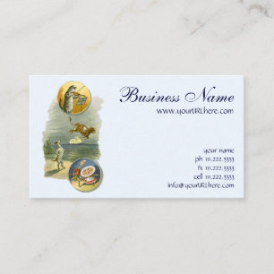 Vintage Mother Goose Nursery Rhyme Hey Diddle Business Card