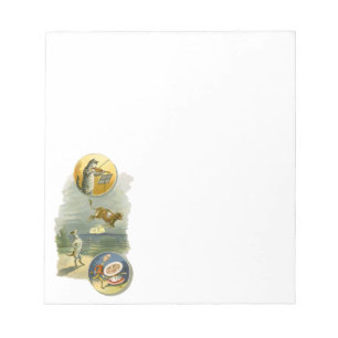 Vintage Mother Goose Nursery Rhyme Hey Diddle Notepad
