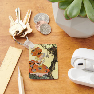 Vintage Mother Goose Nursery Rhyme Poem Key Ring