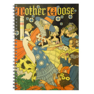Vintage Mother Goose Reading a Book to Children