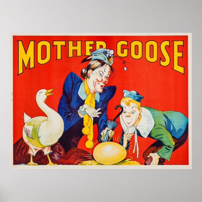 Vintage Mother Goose Theatre Poster (Front)