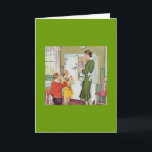 Vintage Mother Has Ice Cream For Kids Card<br><div class="desc">Vintage mother with kids,  "Thanks for always making everything a little sweeter!"</div>