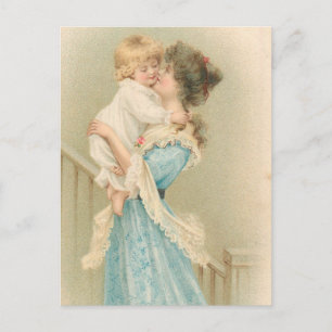 Vintage Mother Holding Child Postcard