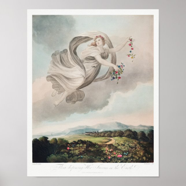 Vintage Mother Nature Illustration Poster (Front)