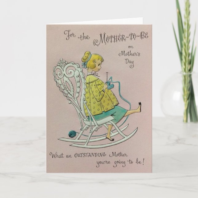 Vintage Mother-to-Be Mother's Day Card (Front)