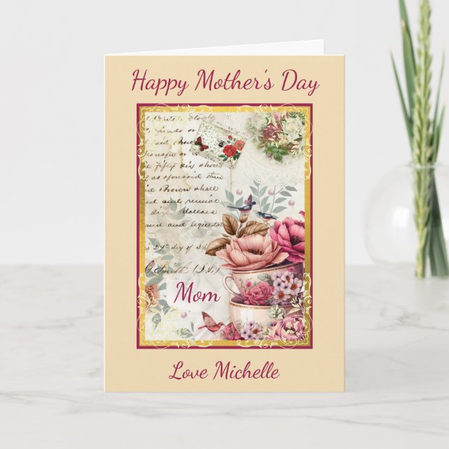 Vintage Mother's Day Collage Card (Front)