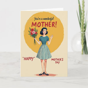 Vintage Mothers Day Flower Card