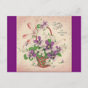 Vintage Mother's Day For Wife Postcard