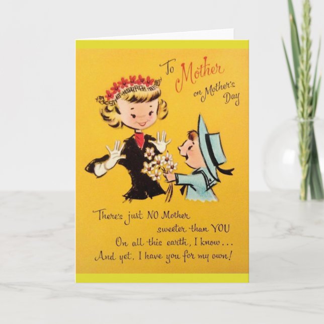 Vintage Mother's Day Greeting Card (Front)