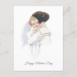 Vintage Mother's Day Mother and Baby Holiday Postcard
