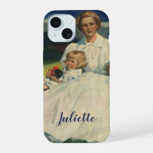 Vintage Mother's Day, Mum with Children iPhone 15 Case