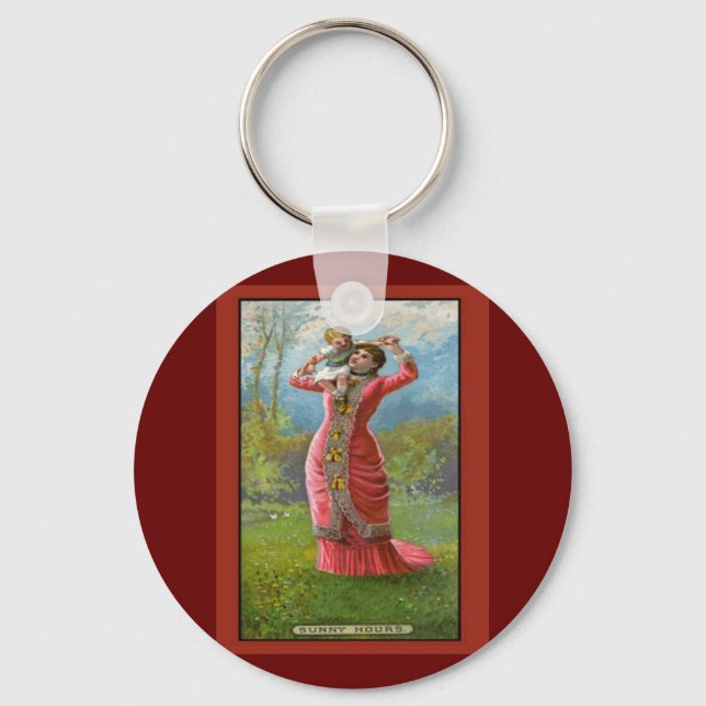 Vintage Mother's Day Sunny Hours Key Ring (Front)