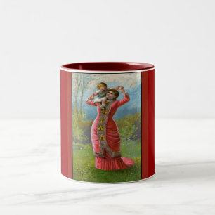 Vintage Mother's Day Sunny Hours Two-Tone Coffee Mug