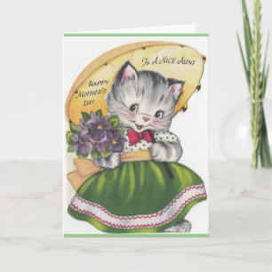 Vintage Mother's Day - To Nice Aunt, Card