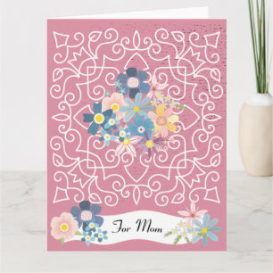 Vintage Mother's Day Victorian Frame w/ Flowers Card