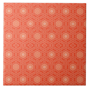 vintage motifs - '60s - orange - tile