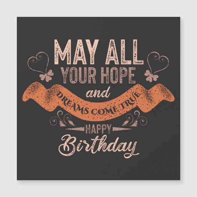 Vintage Motivational Happy birthday wishes (Front)