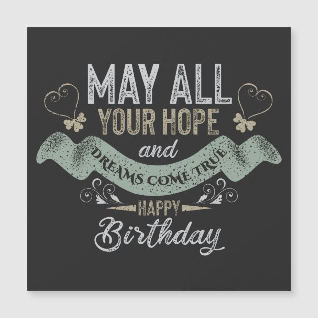 Vintage Motivational Happy birthday wishes (Front)