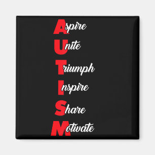 Vintage Motivational Quote For Autism Awareness Gi Magnet