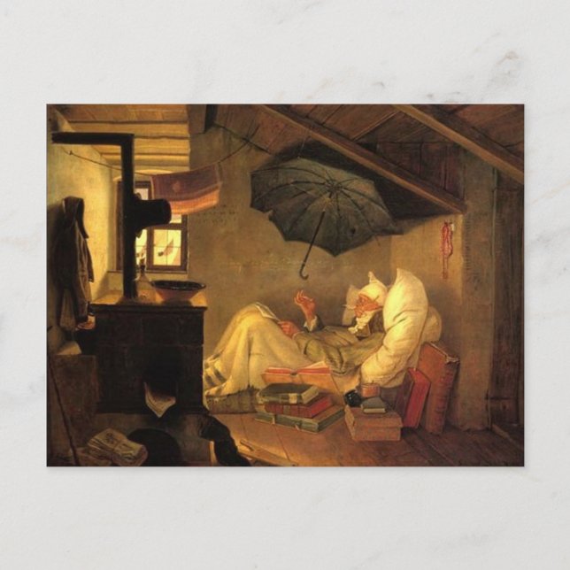 Vintage-Motive The Poor Poet Postcard (Front)