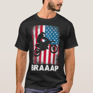 Vintage Motocross Dirt Bike Motorcycle USA America T-Shirt