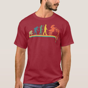 Vintage Motocross Evolution Dirt Bike Heartbeat T-Shirt